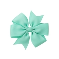 Pince à cheveux artisanale avec nœud en gros-grain vert menthe pour bébés et enfants - Menthe (35)