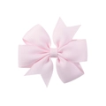 Barrette à cheveux artisanale en ruban gros-grain rose clair avec nœud papillon pour fille - Rose Clair (103)