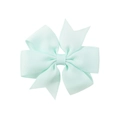 Barrette à cheveux en ruban gros-grain vert menthe avec nœud papillon à queue d'aronde - Vert Pâle (313)