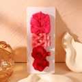 Set de 5 pièces pour filles avec nœuds roses et barrettes roses rouges sur carte - Style Rouge et Rose (6E)