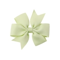 Barrette nœud papillon fait main en ruban gros-grain vert menthe clair pour enfant - Vert Pâle (524)