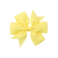 Petite pince à cheveux nœud papillon jaune en ruban gros-grain pour filles et enfants - Jaune Pâle (640)