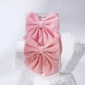Lot de deux barrettes à nœuds en satin et mousseline rose et pêche pour petites filles - Pinces à Cheveux Nœud (FJ396-2E) / Rose Clair et Pêche