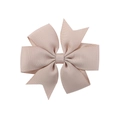 Barrette à cheveux artisanale avec nœud en gros-grain rose clair pour bébés - Rose Chair (813)
