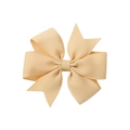 Barrette à cheveux faite main en ruban gros-grain abricot pour petites filles - Abricot (826)