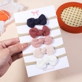 5er-Set Waffelstrick Baby-Stirnbänder mit weichen Schleifen in Marineblau und Rosa - 5C Kombination