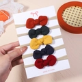 Set mit fünf Waffelstrick-Haarbändern für Babys und Kleinkinder in verschiedenen Farben - 5J Kombination