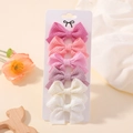 6er-Pack handgefertigte 1,6-Zoll Stoff-Schleifen Haarclips für Mädchen in Waffelstrick - Candy-Farbserie (6J)