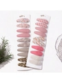Lot de 20 jolies barrettes à fleurs en tissu pour filles aux tons rose et terre - Style Floral Tons Terre Rose (20G)