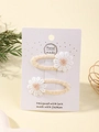 Handgefertigte Häkel-Gänseblümchen-Haarspangen-Set in Cremeweiß für Mädchen Blumenschmuck - 2A-17