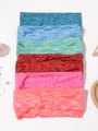 6er-Set space-dyed elastische Sport-Stirnbänder in verschiedenen Mischfarben für Damen - 6-Farben Mischset (6C)