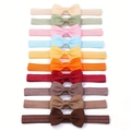 Lot de 10 bandeaux élastiques pour bébés avec nœuds côtelés colorés pour nourrissons - 10 Pièces (10E)