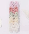 Set da 5 fermagli per capelli con fiocchi ricamati a mano in colori tenui macaron - Set 5 Pezzi Ricamato Macaron (10E)