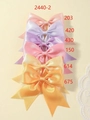Lot de six barrettes à nœuds en satin aux couleurs macaron pour petites filles - Lot de 6 / Multicolore (6C)