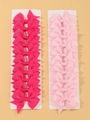 Set de 20 petites barrettes à nœuds pour filles en tons rose et rose clair - Ensemble Rose Et Rose Clair (20C)