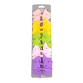 Lot de barrettes à nœuds en ruban gros-grain faits main en rose, jaune, vert et violet - Ensemble Cinq Couleurs Bonbon (10L)