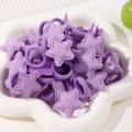 Élastiques à cheveux violets avec étoiles en tricot pour filles, ensemble d'accessoires - Lot de 10 / Violet (25)