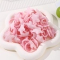 Élastiques à cheveux en nylon rose pour filles avec décorations en tissu en étoile - Lot de 10 / Rose (10A-11)