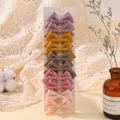 10-piece set of handmade 1.6-inch fabric bow hair clips in pastel Morandi colors - Low Saturated Morandi (10CD)