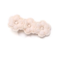 Handgemaakte witte madeliefjes haarspeldjes van zacht gebreid textiel voor meisjes - Multi-Bloemen Stijl (5882732141888) / Broken Wit