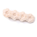 Handgefertigte creme Gänseblümchen Haarspange mit vier zarten Blumen aus Stoff - Vier Blumen (5961355312902)