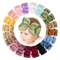 Set di 20 fasce per capelli neonata con fiocchi in nylon da 6,3 pollici in colori assortiti - Stile C