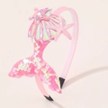 Roze zeemeermin hoofdband met pailletten voor meisjes met schelp en glitter zeester - Roze (5)