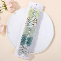 10-piece set of green plaid and floral bow hair clips for girls on display card - 10C (Green Series)