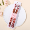 Set of 10 handmade hair clips for girls featuring floral, lace, and velvet textures - 10G (Pink Orange Series)