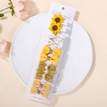 Lot de barrettes mignonnes pour enfants avec nœuds floraux et motifs tournesol - 10H (Série Jaune Orange)