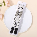 5-piece set of cute girls' hair bows with polka dots and plaid patterns on display card - 10J (Black & White Series)