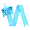 Sky blue hair clip organizer with large bow and high-density grosgrain ribbon storage strap - Sky Blue