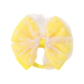 Elastico per capelli con fiocco in rete per bambini in giallo brillante a pois - Giallo Brillante (10)