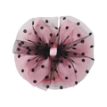 Fiocco per capelli rosa con rete a pois neri floccati per bambine e ragazze - Rosa E Nero (11)