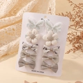 Lot de 10 barrettes à cheveux à fleurs et dentelle pour filles en tons terreux - Collection Tons Terre Beige (10C)