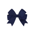 Lazo para el pelo azul marino de cinta grosgrain con doble capa texturizada para niños - Azul marino