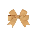 Lazo minimalista de cinta de grosgrain para el pelo de niñas en color dorado - Dorado