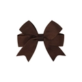 Pinza para el pelo con lazo de cinta de falla marrón oscuro para niñas con textura - Marrón Oscuro
