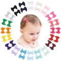 20 paia di fermagli per capelli con fiocco in nastro grosgrain per neonate e bambine - Set da 40