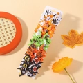 Halloween Haarschleifen Set für Kinder mit Kürbis Motiven und Geist Druck auf Clips - Stil F (10F)