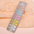 10er-Set bunte Metall-BB-Clips mit Gänseblümchen-Blumendruck für Mädchenfrisuren - Gänseblümchen-Druck (10G)