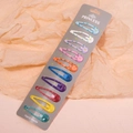 10-piece set of colorful floral BB hair clips with glitter and daisy prints - Glitter Epoxy (10J)