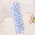 Set of 10 light blue plaid bow hair clips for girls on a white display card - 10 Pieces (With Card) / Blue Plaid