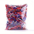 Hoge elastische wegwerp haarbanden in kleurrijke mix voor kinderen en dames kapsels - Mix Zwart Rood Blauw Wit (500B)