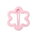 Barrette à cheveux rose en forme de fleur pour filles avec finition lisse pour les mèches - Rose (11)