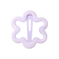 Barrette à cheveux fleurie violet clair avec finition en métal peint brillant - Violet Clair (25)