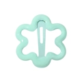 Barrette à cheveux fleur vert menthe avec bords ondulés et clip BB pour petites filles - Vert Menthe (34)