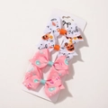 Halloween 4-piece hair clip set featuring pumpkin and magic potion patterns - Trick or Treat And Potion Style