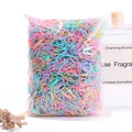 High elasticity hair ties set in colorful macaron shades with bulk clear bag packaging - Macaron Mixed Colors (500C)