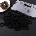 Lot d'élastiques à cheveux noirs à haute élasticité en pochette mate givrée - 60A-3